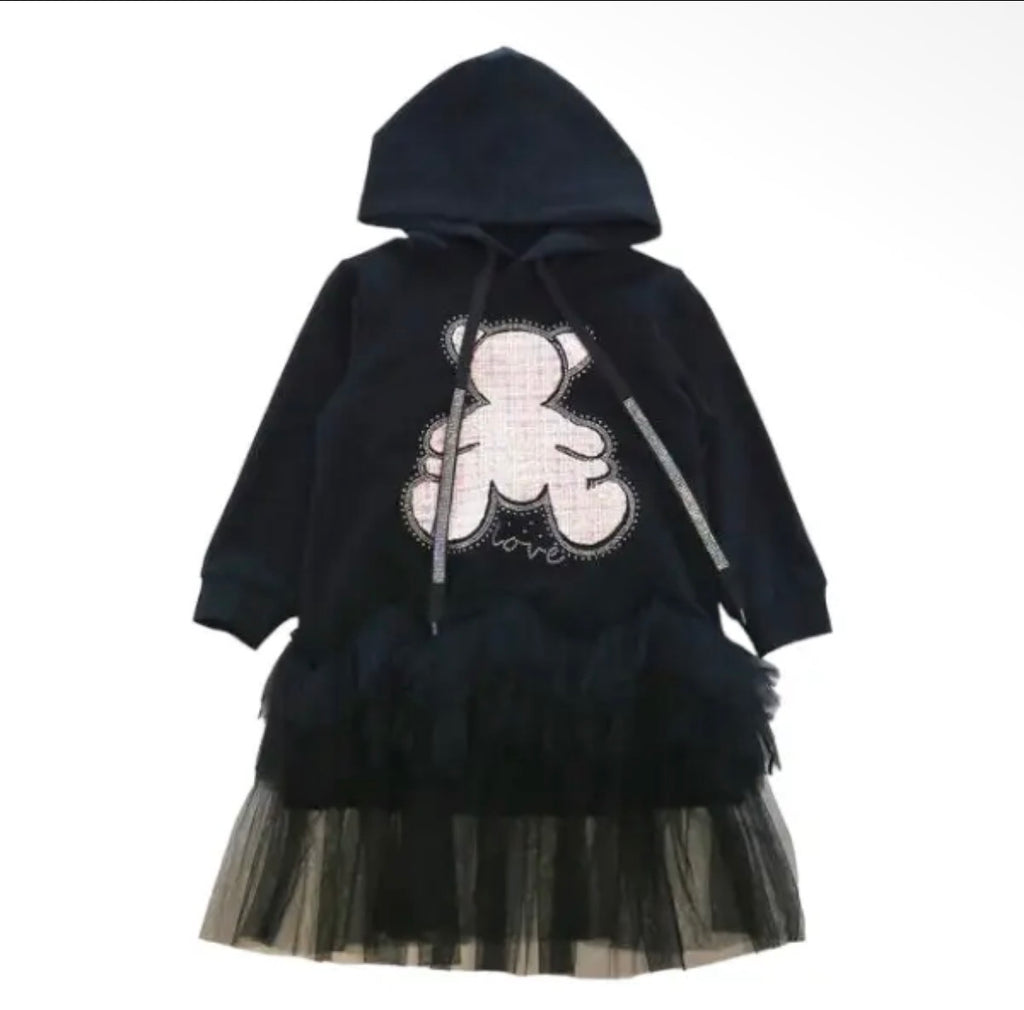 Teddy love hoodie dress