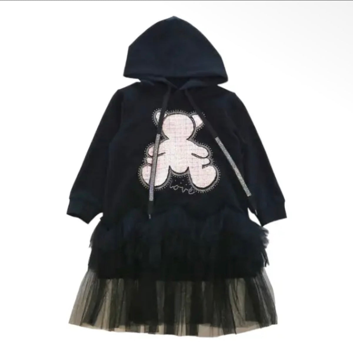 Teddy love hoodie dress