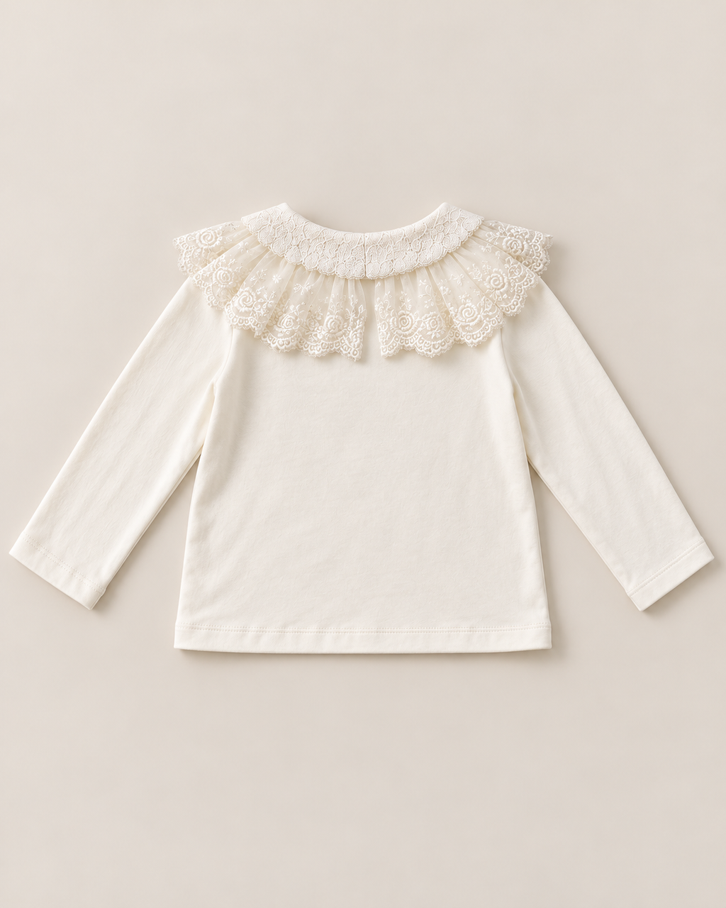 Laced collar tee .