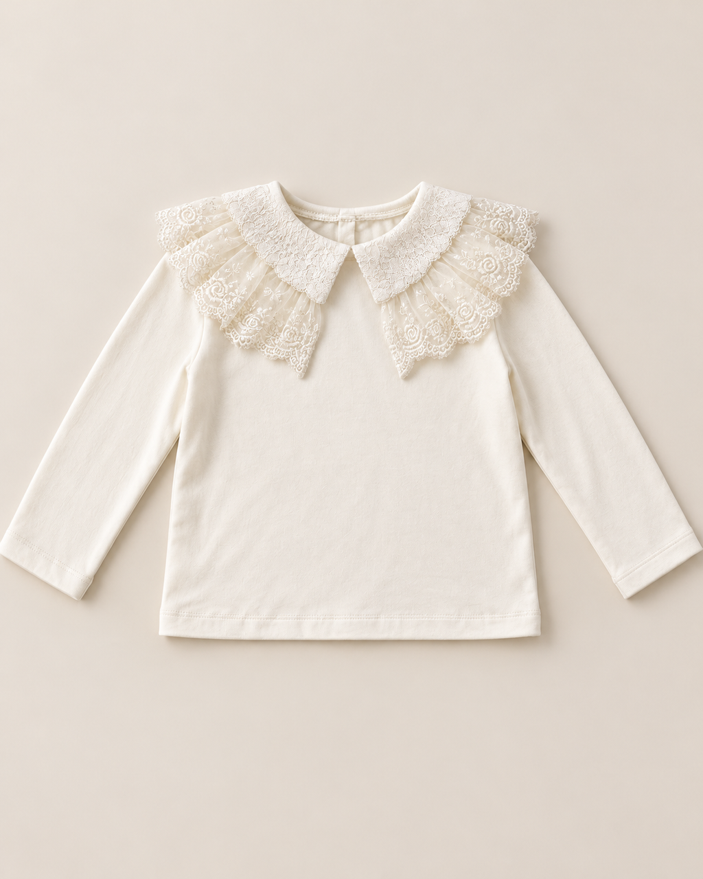 Laced collar tee .