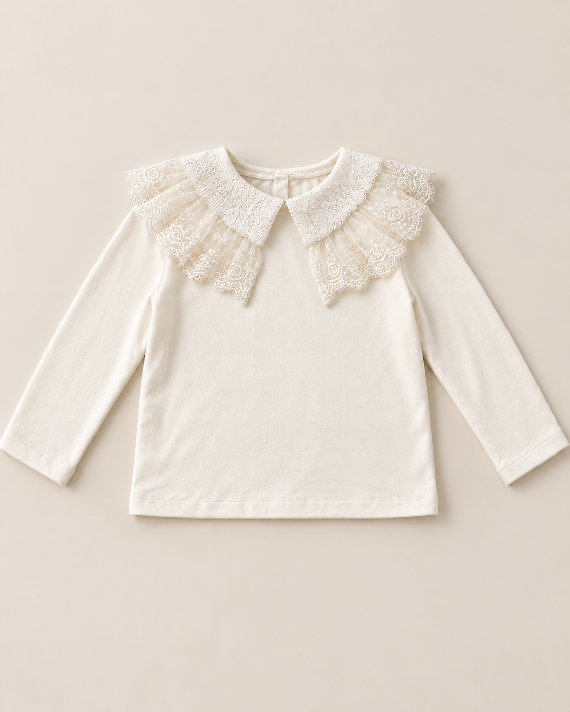 Laced collar tee .
