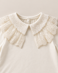 Laced collar tee .